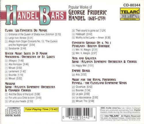 HANDEL: Handel Bars - POPULAR WORKS OF HANDEL