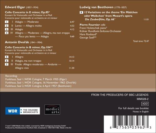 ELGAR; DVORAK; BEETHOVEN - PIERRE FOURNIER; ROSBAUD; SZELL; HOLETSCHEK; KOLNER RSO