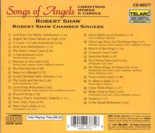 SONGS OF ANGELS: CHRISTMAS HYMNS & CAROLS - Robert Shaw Chamber Singers