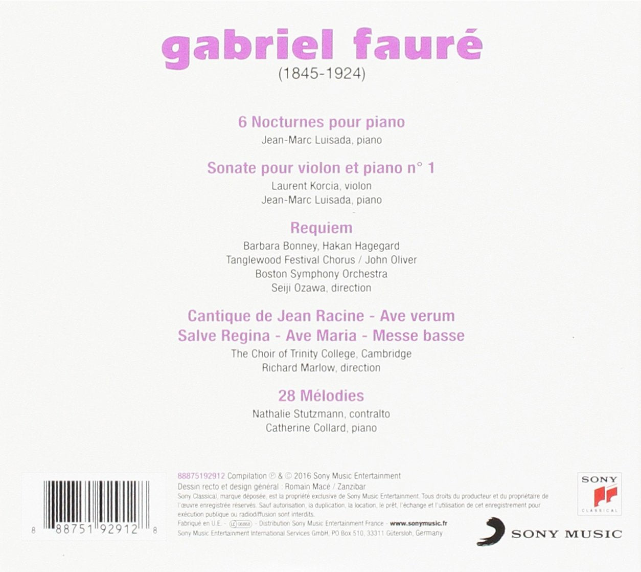 A CENTURY OF FRENCH MUSIC: GABRIEL FAURE (3 CDS)