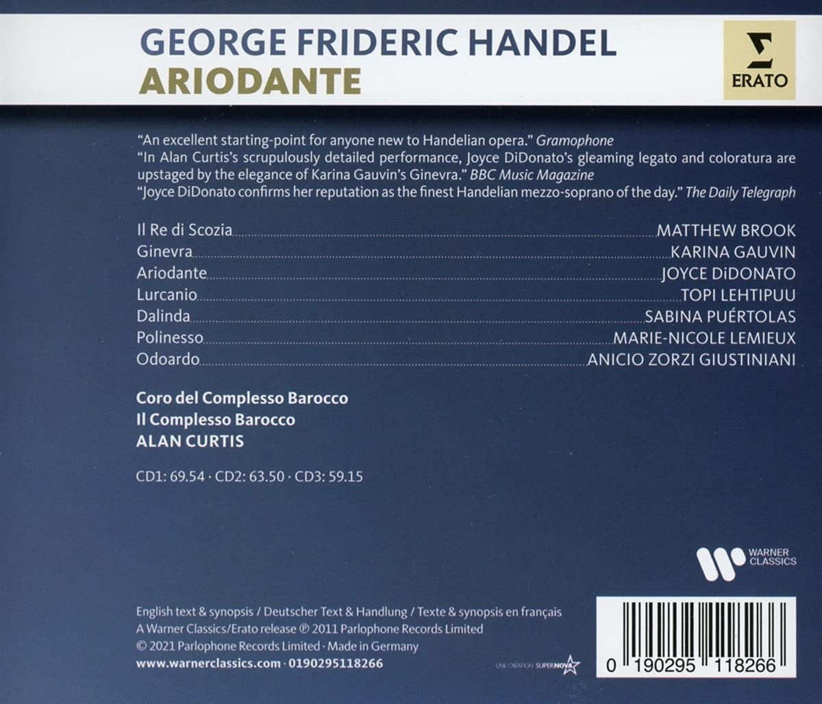 HANDEL: ARIODANTE - Joyce diDonato, Il Complesso Barocco (3 CDs)