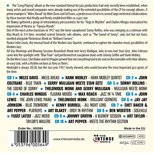 THE GREATEST JAZZ ALBUMS OF 1957 (10 CDS)