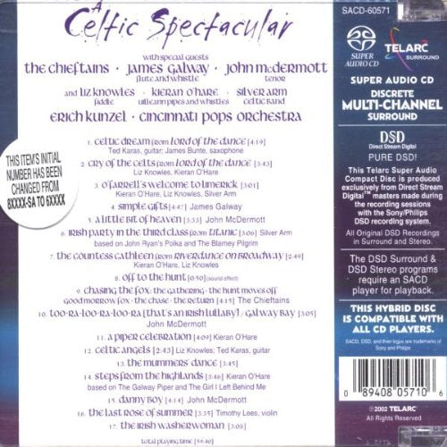 A CELTIC SPECTACULAR - Kunzel, Chieftains, Galway, Cincinnati Pops Orchestra (Hybrid SACD)