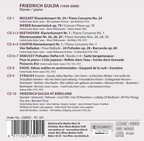 FRIEDRICH GULDA: GENIUS AND REBEL (10 CDS)