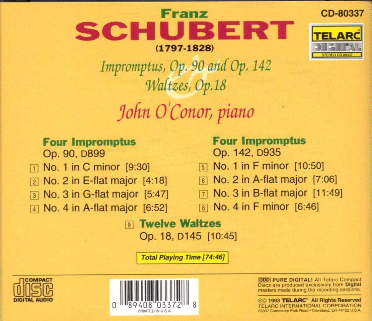 SCHUBERT: IMPROMPTUS OP. 90 & 142; 12 WALTZES - John O'Conor