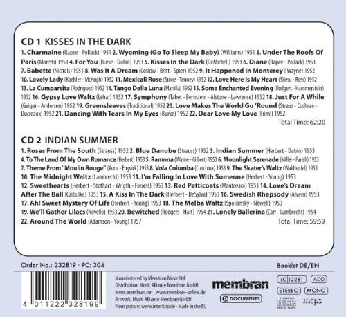 MANTOVANI AND HIS CASCADING STRINGS: Kisses in the Dark/Indian Summer (2 CDS)