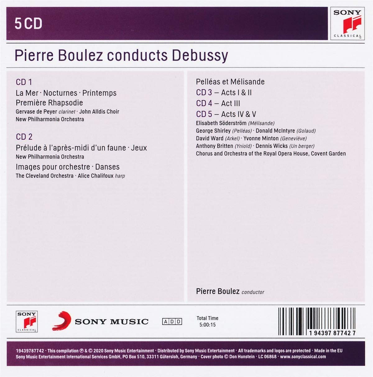 PIERRE BOULEZ CONDUCTS DEBUSSY (5 CDS)