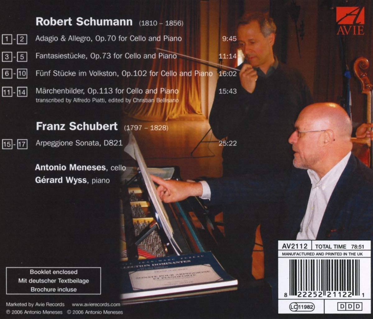 Schubert & Schumann: Antonio Meneses, Gerard Wyss