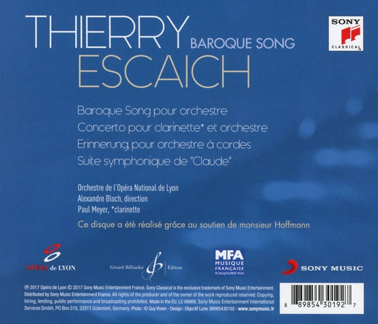 ESCAICH: BAROQUE SONG, CLARINET CONCERTO