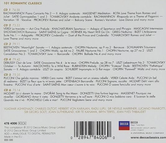 ROMANTIC CLASSICS 101 (6 CDS)