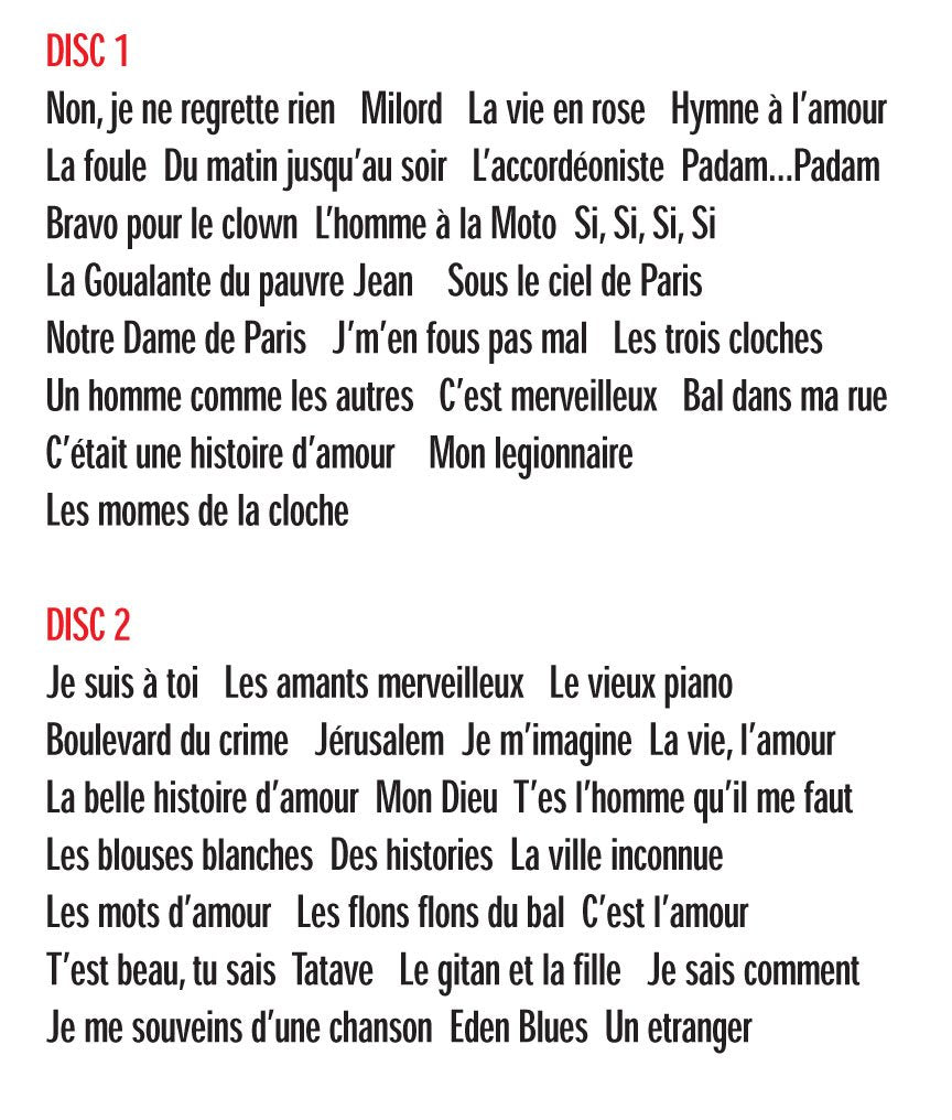 EDITH PIAF: JE NE REGRETTE RIEN (2 CDs)