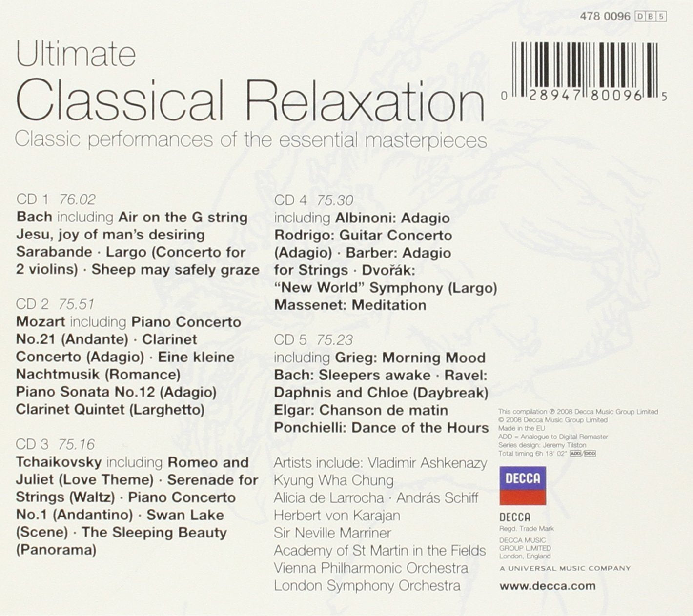 ULTIMATE CLASSIC RELAXATION BOX - 5 CDs