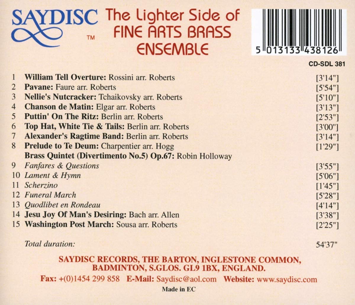 The Lighter Side of Fine Arts Brass Ensemble