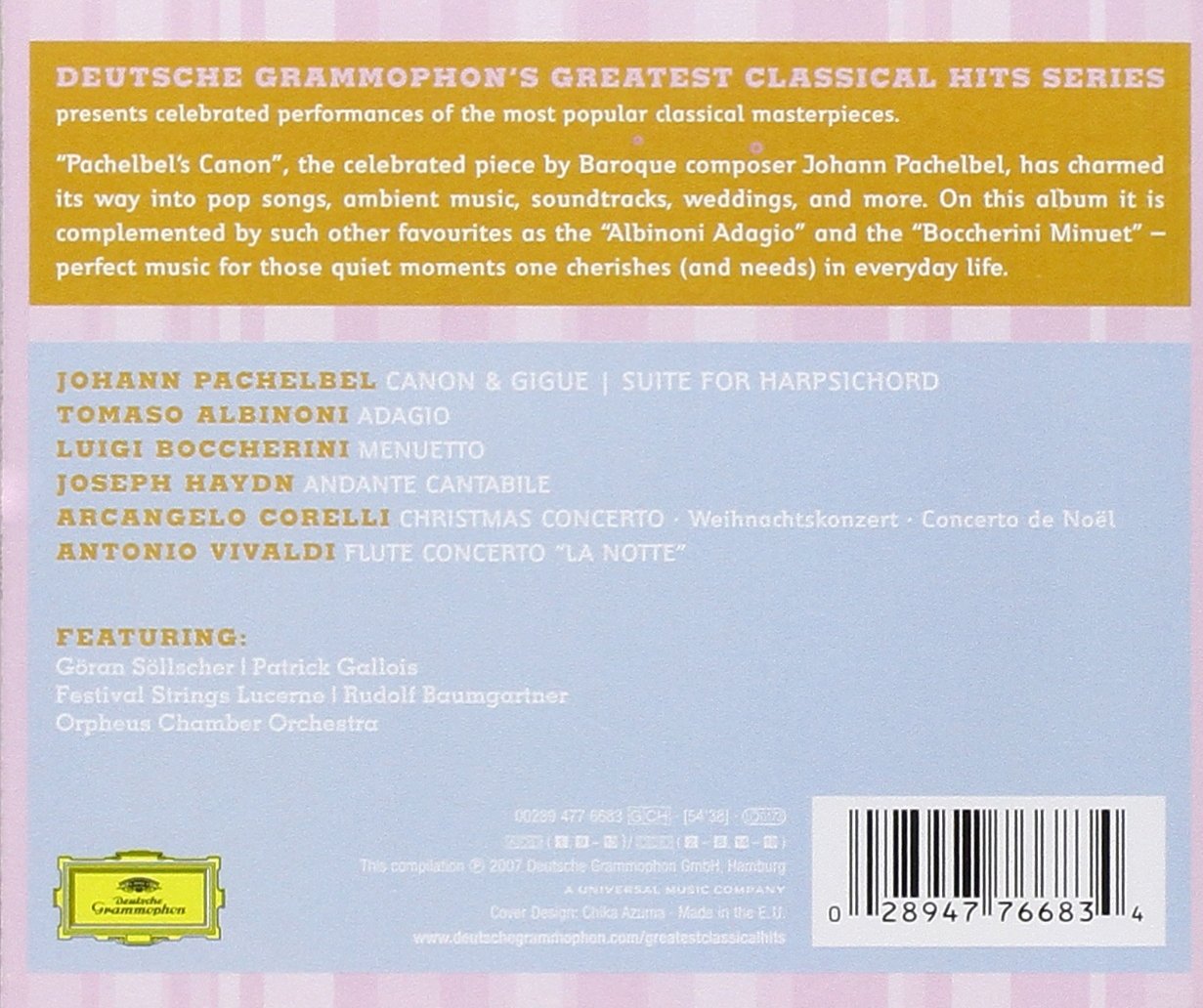 PACHELBEL: Canon & Gigue - Orpheus Chamber Orchestra, Patrick Gallois, Goren Sollscher