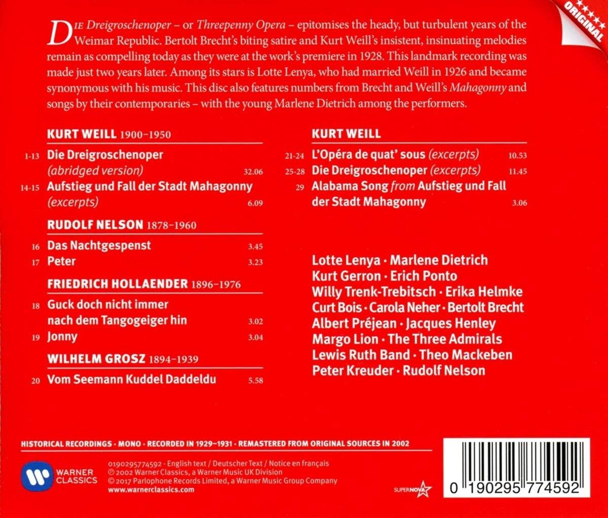 Weill: Threepenny Opera (dreigroschenoper) - Lotte Lenya