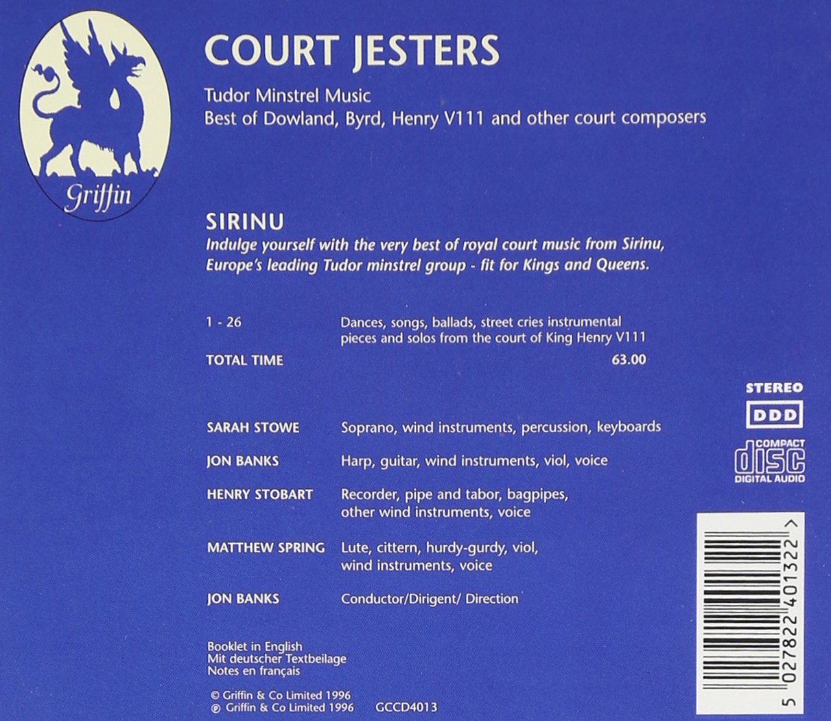 COURT JESTERS - ENSEMBLE SIRINU