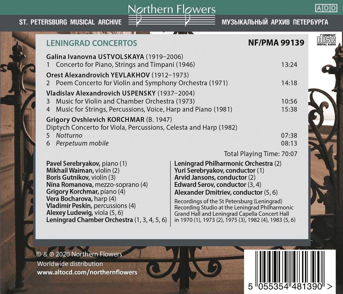 Leningrad Concertos (Ustvolskaya, Yevlakhov, Uspensky, Korchmar) - Leningrad Philharmonic, Leningrad Chamber Orchestra