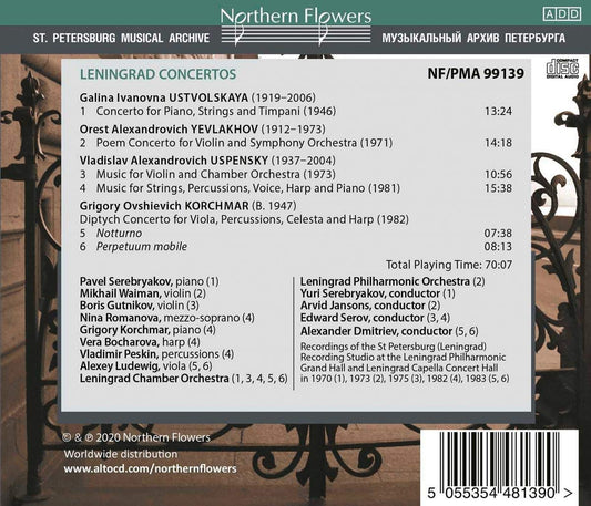 Leningrad Concertos (Ustvolskaya, Yevlakhov, Uspensky, Korchmar) - Leningrad Philharmonic, Leningrad Chamber Orchestra