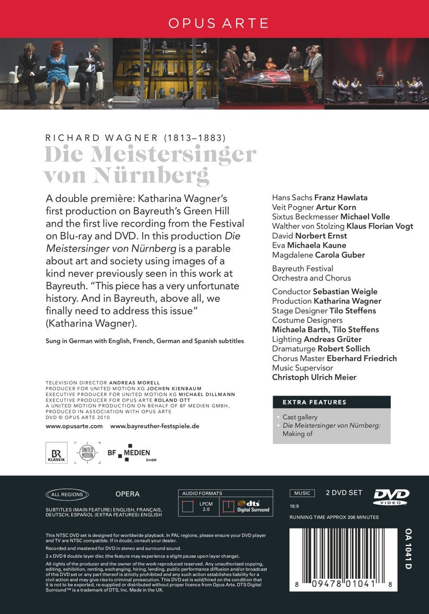 WAGNER: Die Meistersinger von Nurnberg - Bayreuth Festival Orchestra, Sebastian Weigle (2 DVD)