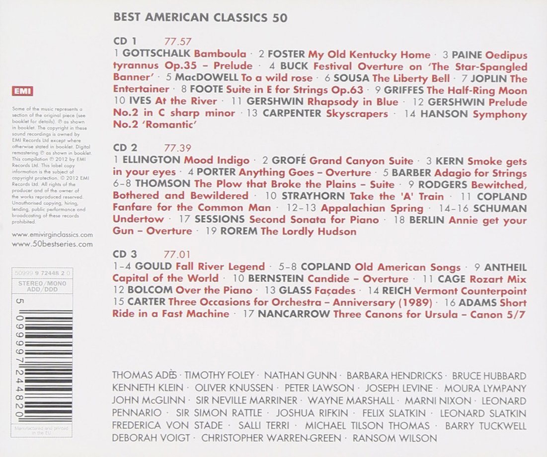 50 BEST AMERICAN CLASSICS (3 CDs)