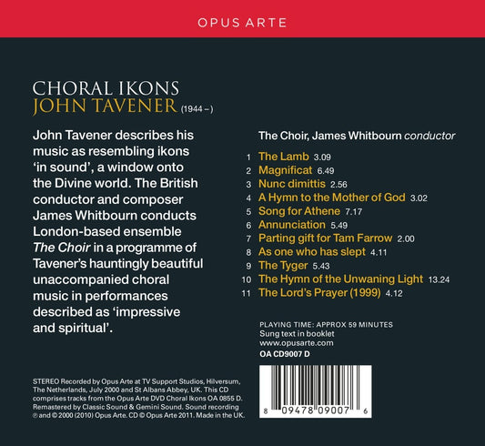 TAVENER: Choral Icons - The Choir, James Whitbourn (CD)