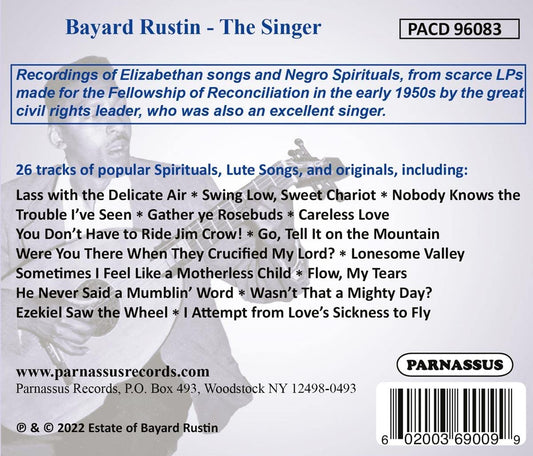 Bayard Rustin - The Singer (Spirituals, Lute Songs and More)