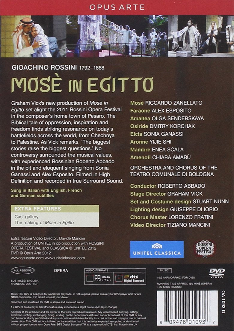 ROSSINI: Mose in Egitto - Rossini Opera Festival (DVD)