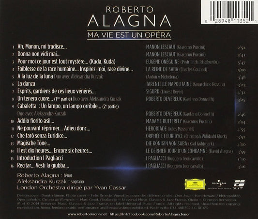 MA VIE EST UN OPERA: ALAGNA, ROBERTO