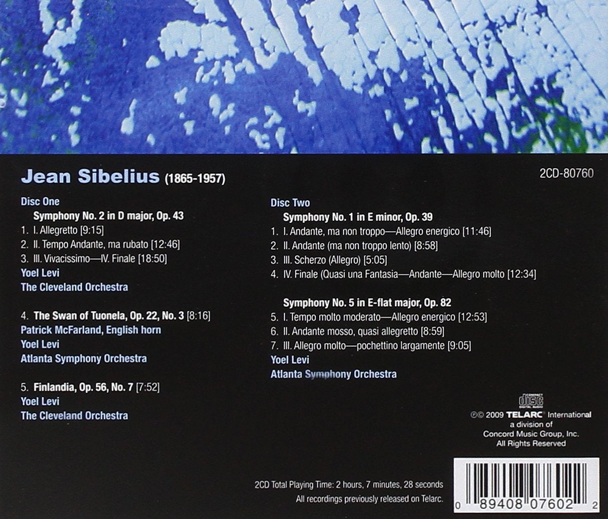 EVERYBODY'S SIBELIUS: Symphonies No.1, 2 & 5; The Swan Of Tuonela - Yoel Levi, Atlanta Symphony (2 CDs)