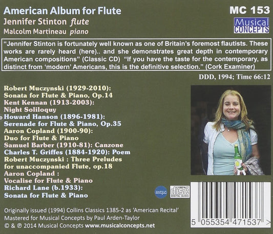 AMERICAN ALBUM FOR FLUTE - JENNIFER STINTON & MALCOLM MARTINEAU