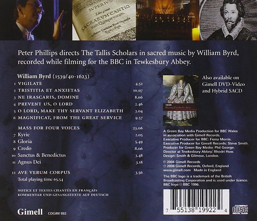 Byrd: Playing Elizabeth's Tune - The Tallis Scholars Sing William Byrd