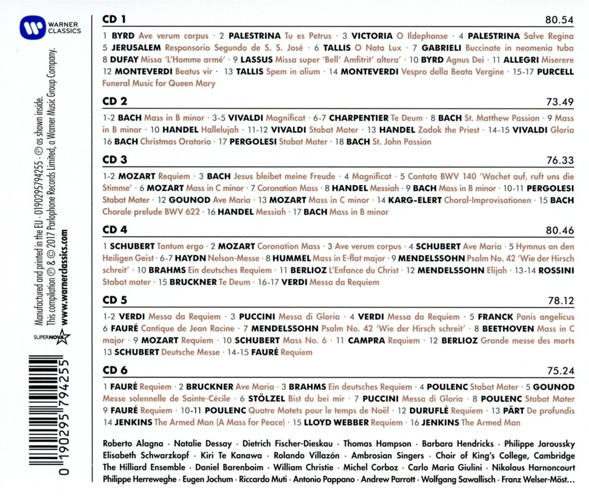 100 BEST SACRED MUSIC (6 CDS)