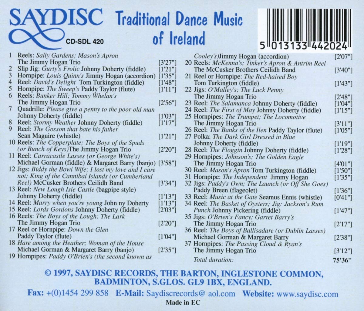 Traditional Dance Music of Ireland