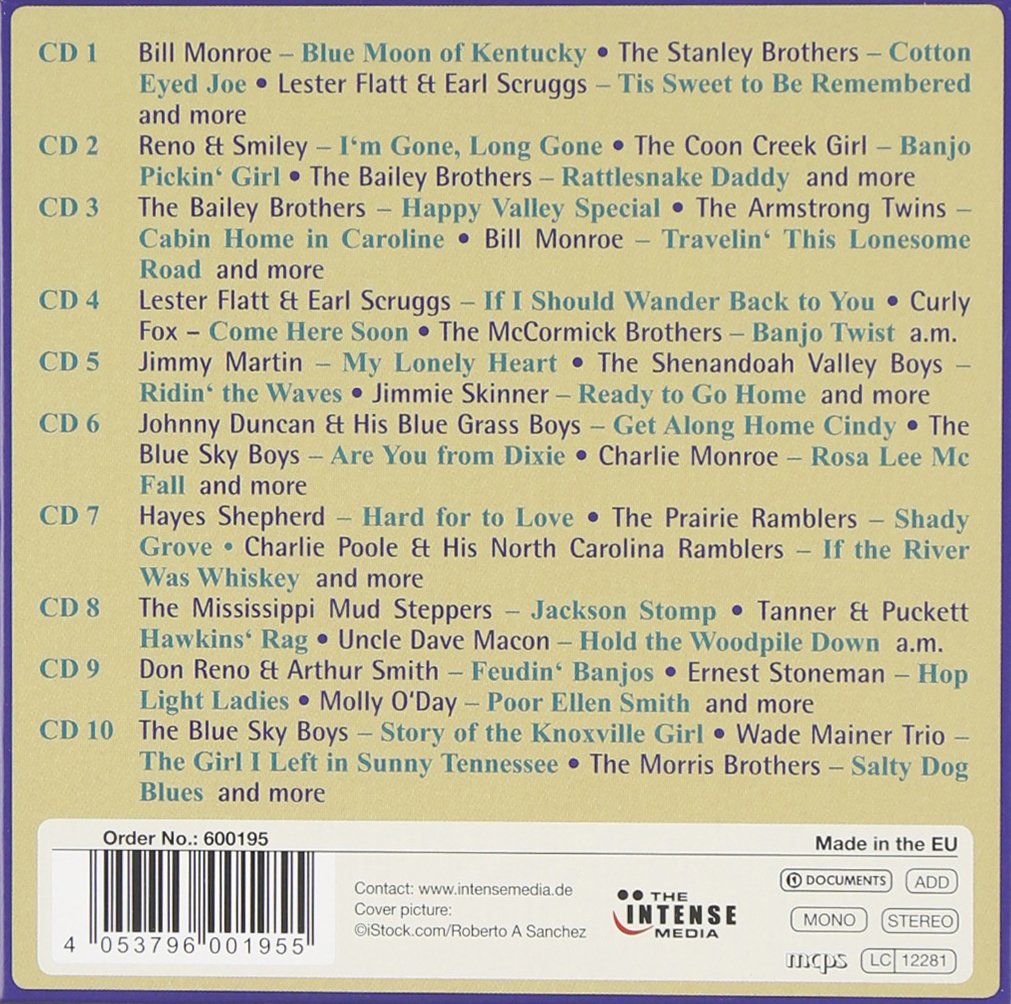 BLUEGRASS HIT FESTIVAL - Monroe/Flatt/Scruggs/Reno Brothers (10 CDS)