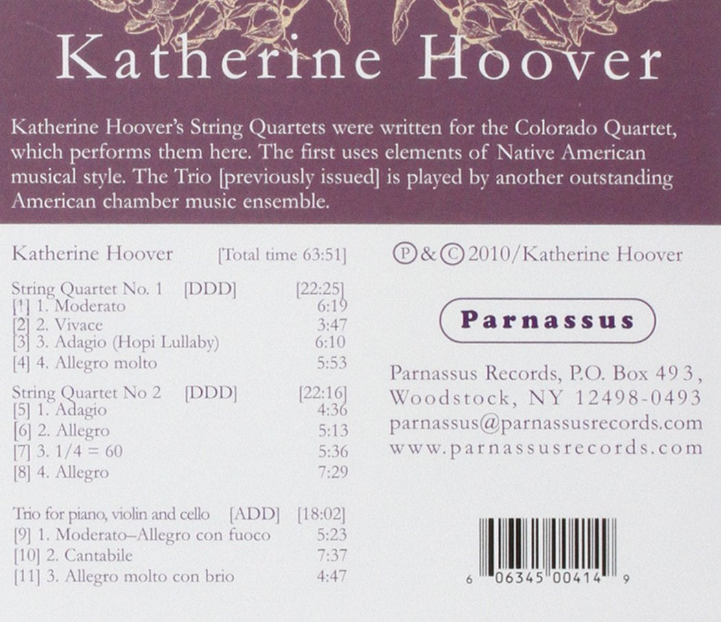 HOOVER: STRING QUARTETS 1 & 2; PIANO TRIO - COLORADO QUARTET