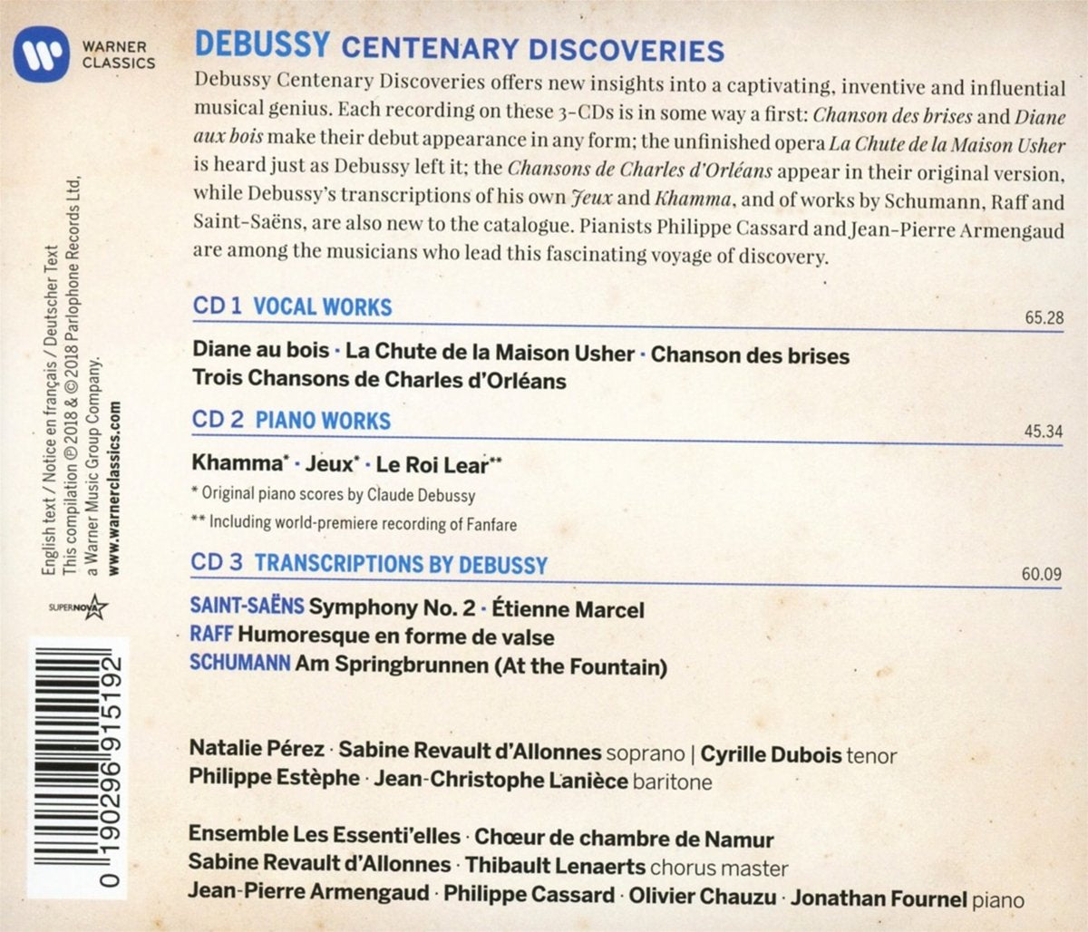 DEBUSSY: CENTENARY DISCOVERIES (3 CDS)