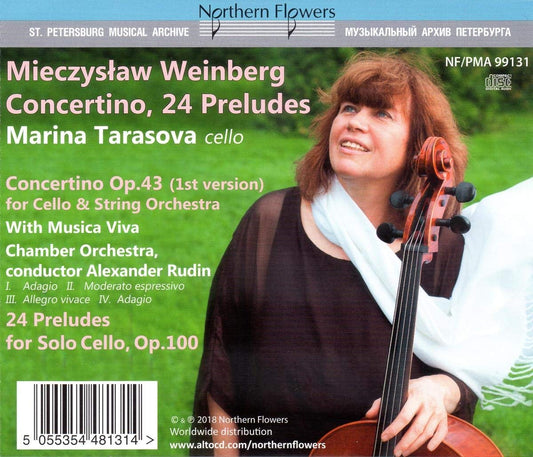WEINBERG: CONCERTINO FOR CELLO, OP. 43; 24 PRELUDES, OP.100 - TARASOVA