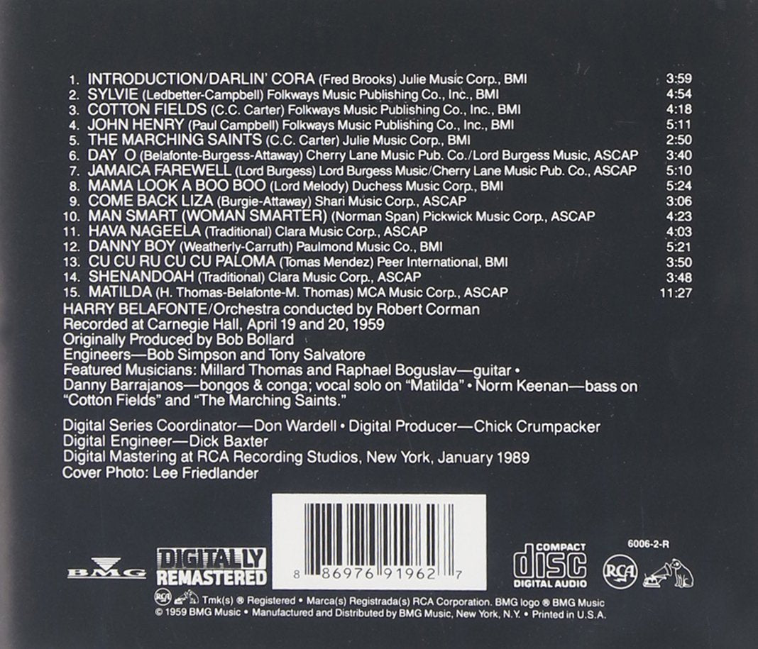 BELAFONTE AT CARNEGIE HALL