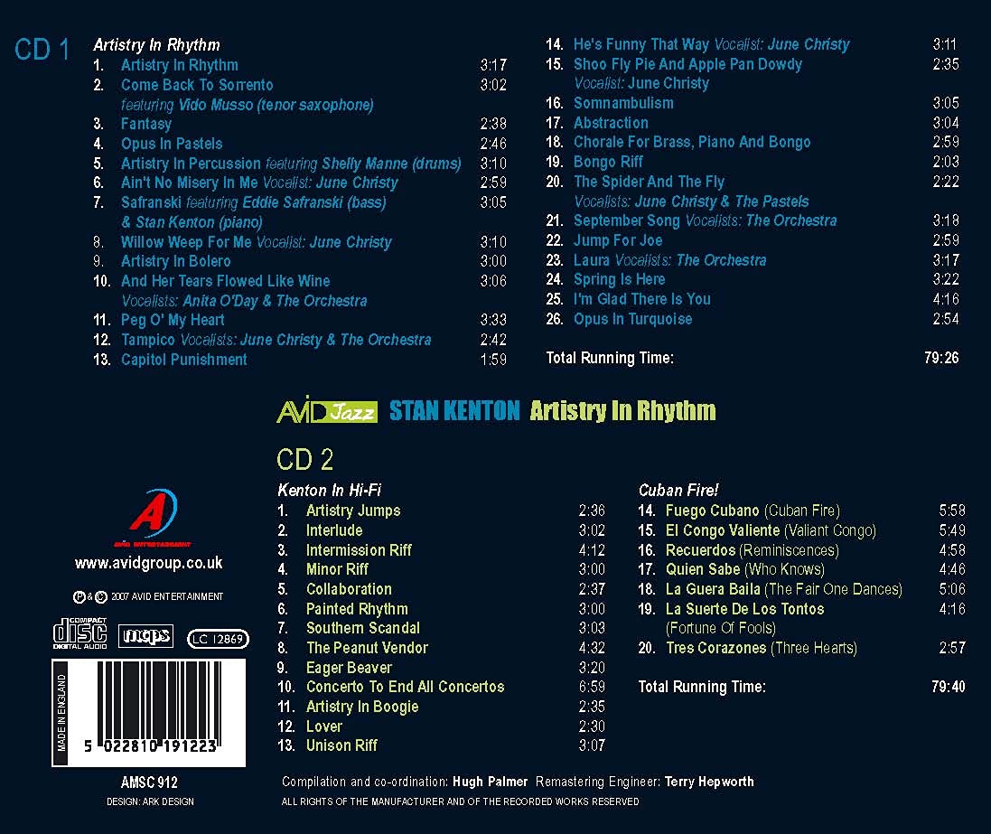 STAN KENTON: ARTISTRY IN RHYTHM (2CD)