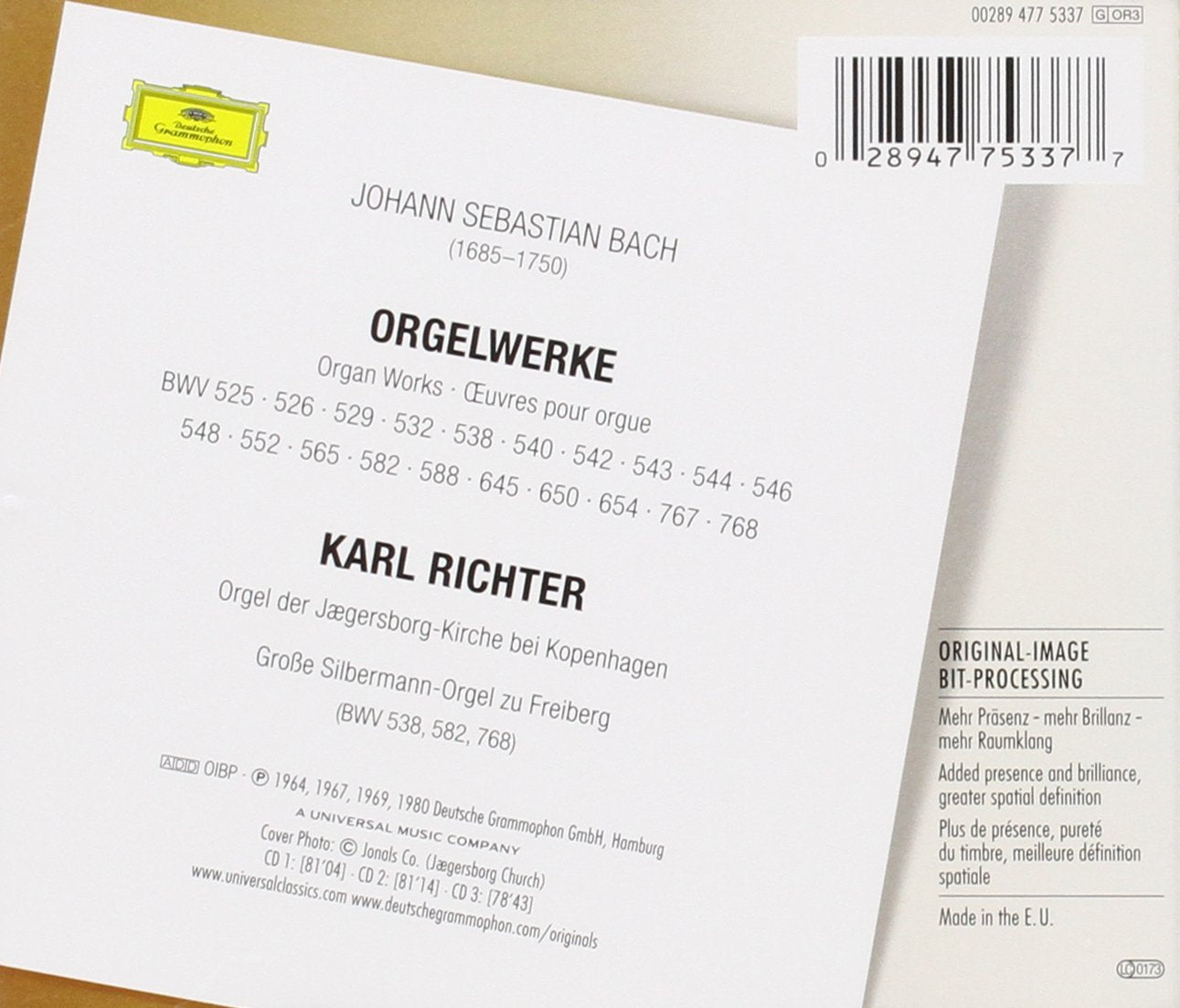 Bach, J.S: Organ Works - Karl Richter (3 CDS)