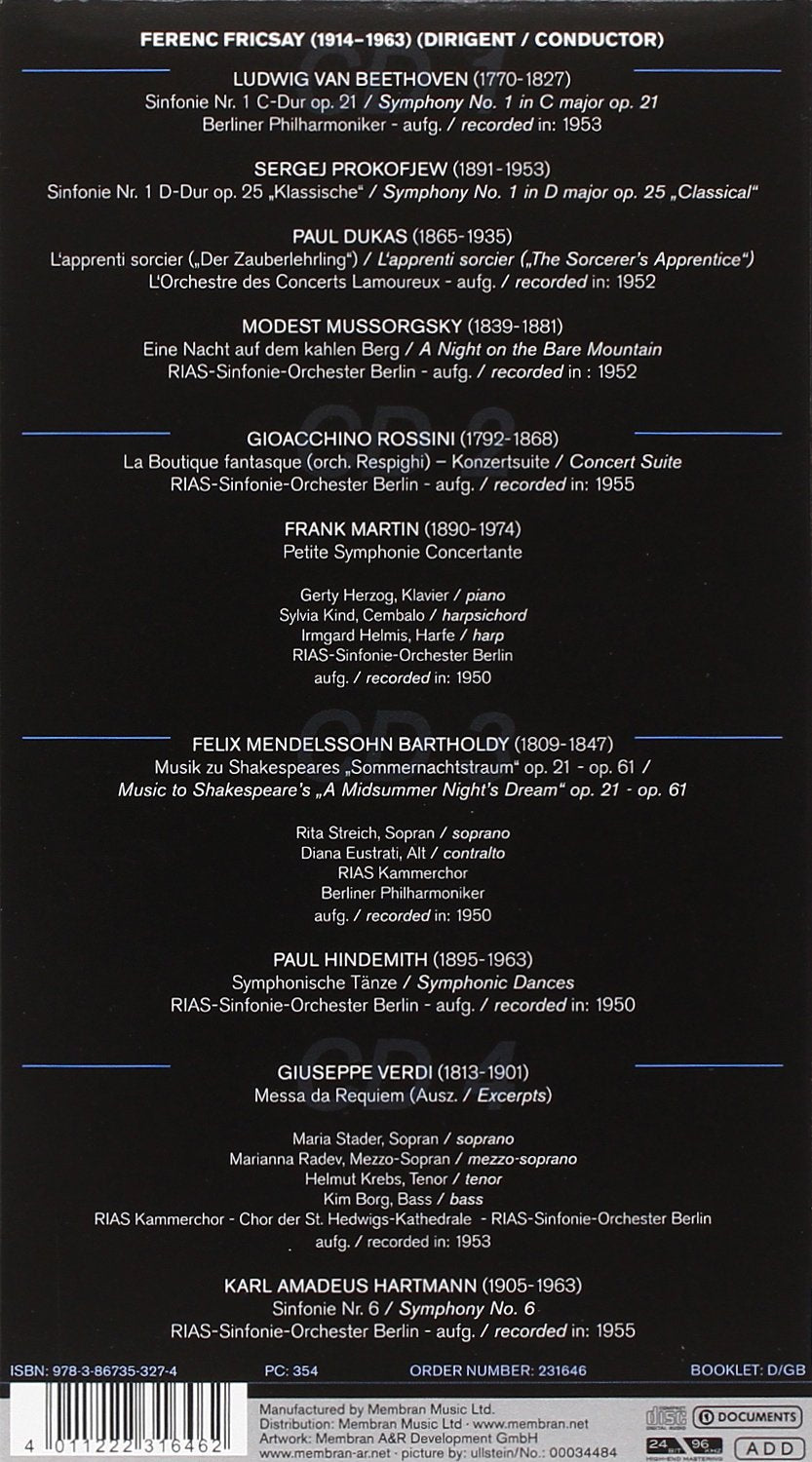 FERENC FRICSAY (4 CDS)