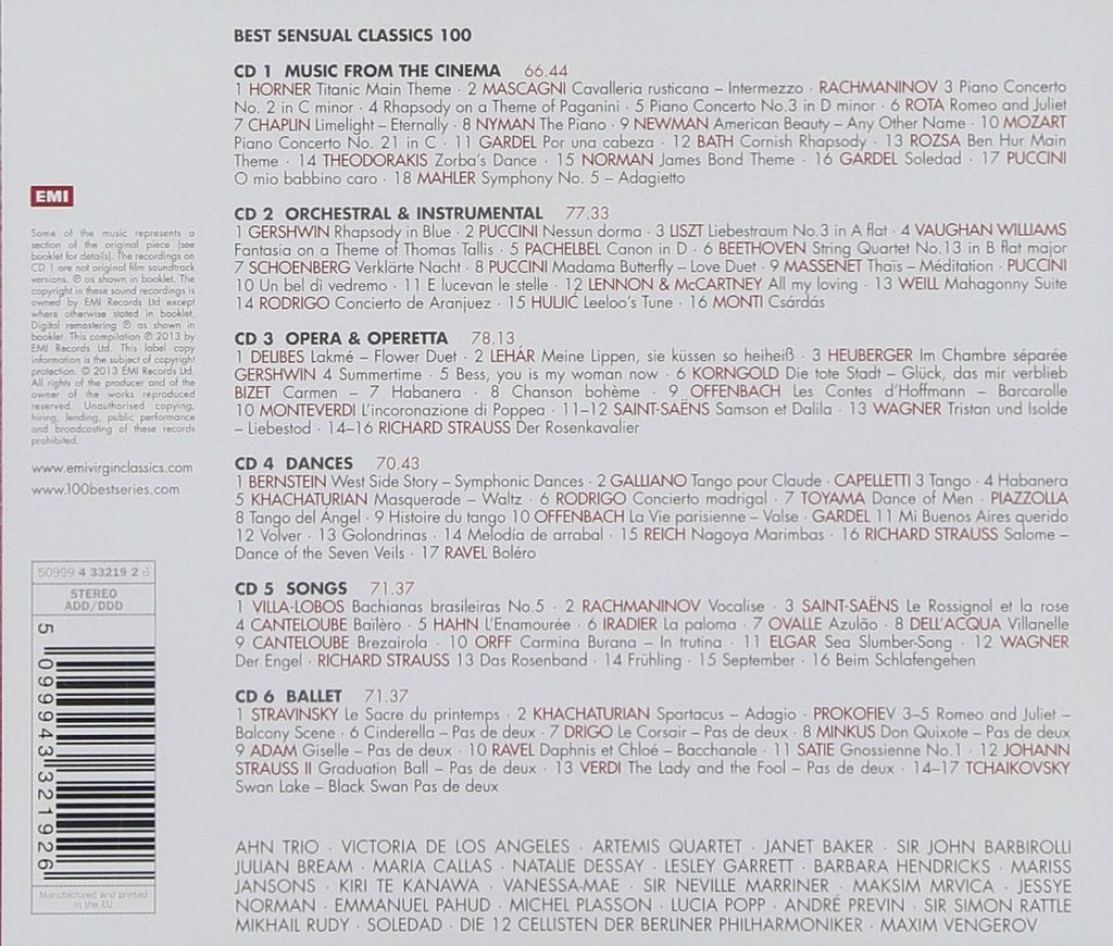 BEST SENSUAL CLASSICS 100 (6 CDS)