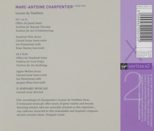 CHARPENTIER: LECONS DE TENEBRES - LESNE, SEMINARIO MUSICALE (2 CDS)
