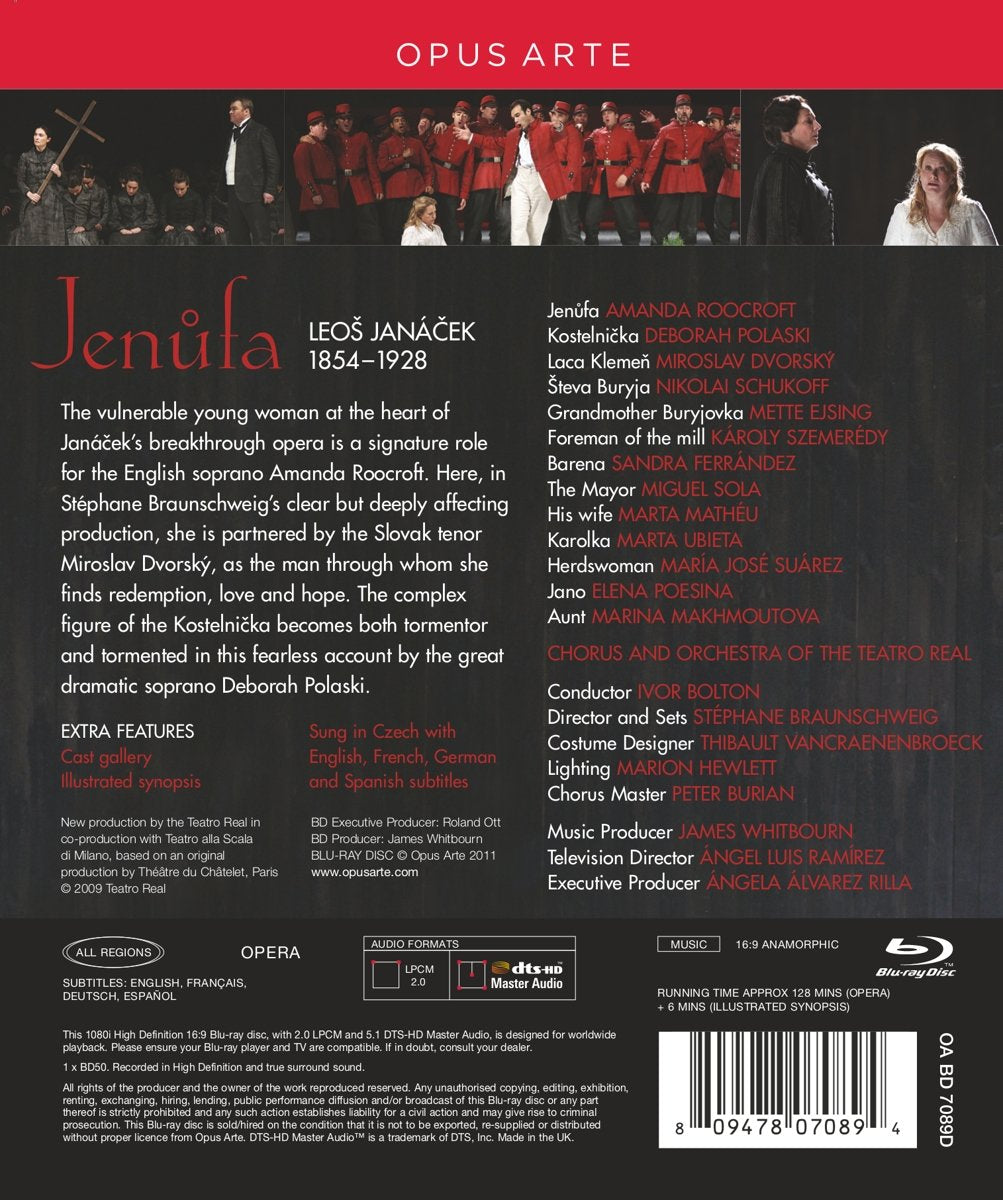 JANACEK: Jenufa - Ivor Bolton, Teatro Real, Madrid (BluRay)
