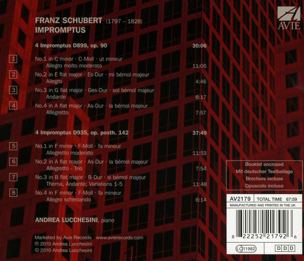 Schubert: Impromptus - Andrea Lucchesini