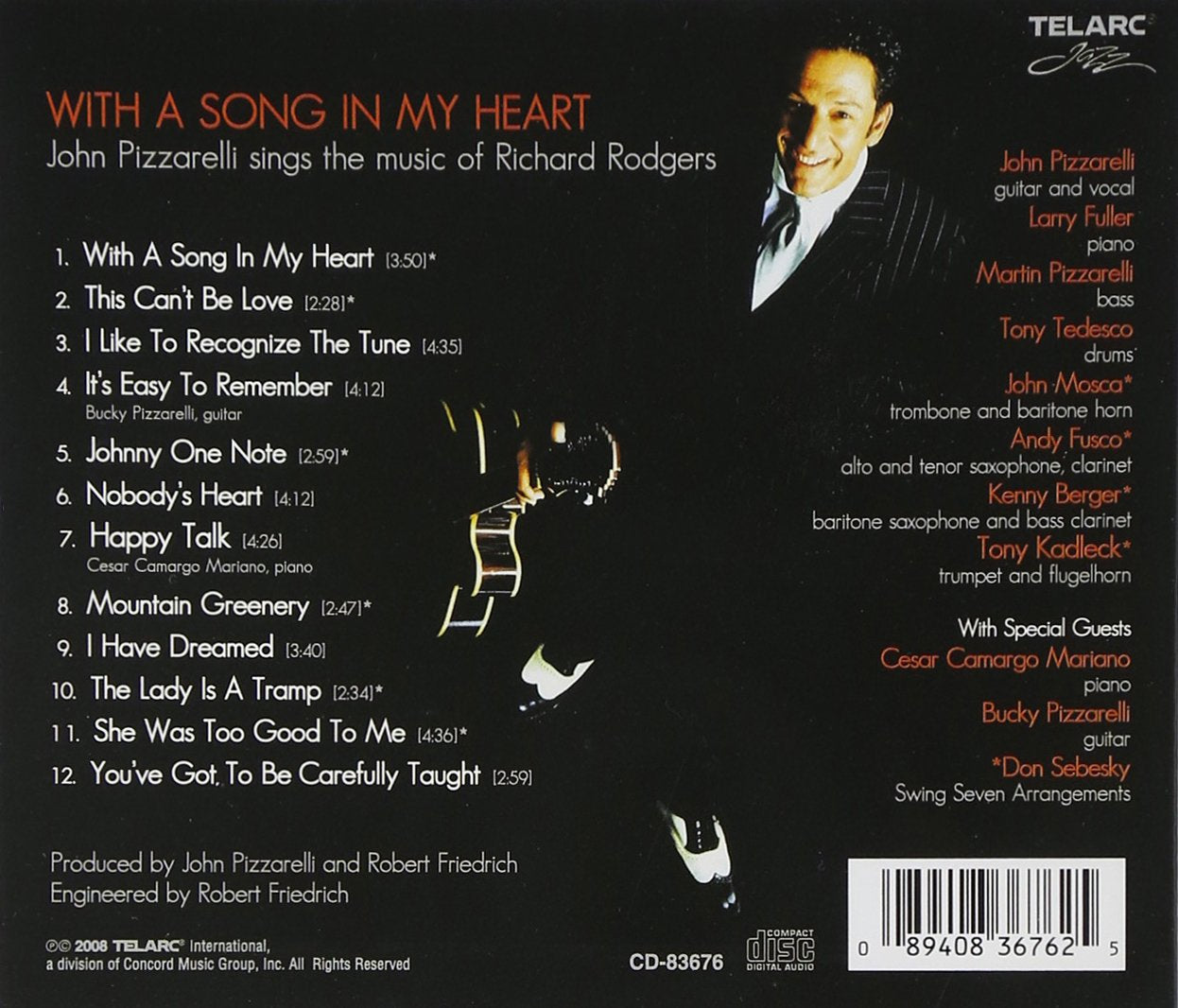 JOHN PIZZARELLI plays and sings the Songs of Richard Rodgers: With a Song in My Heart