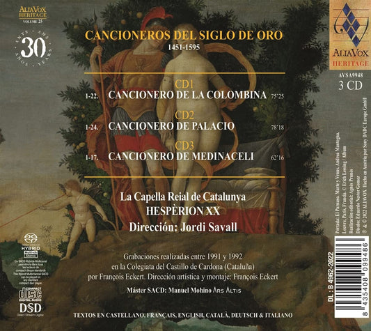 Cancioneros del Siglo de Oro 1451-1595 - Savall, La Capella Reial de Catalunya, Hespèrion XX (3 Hybrid CDs)