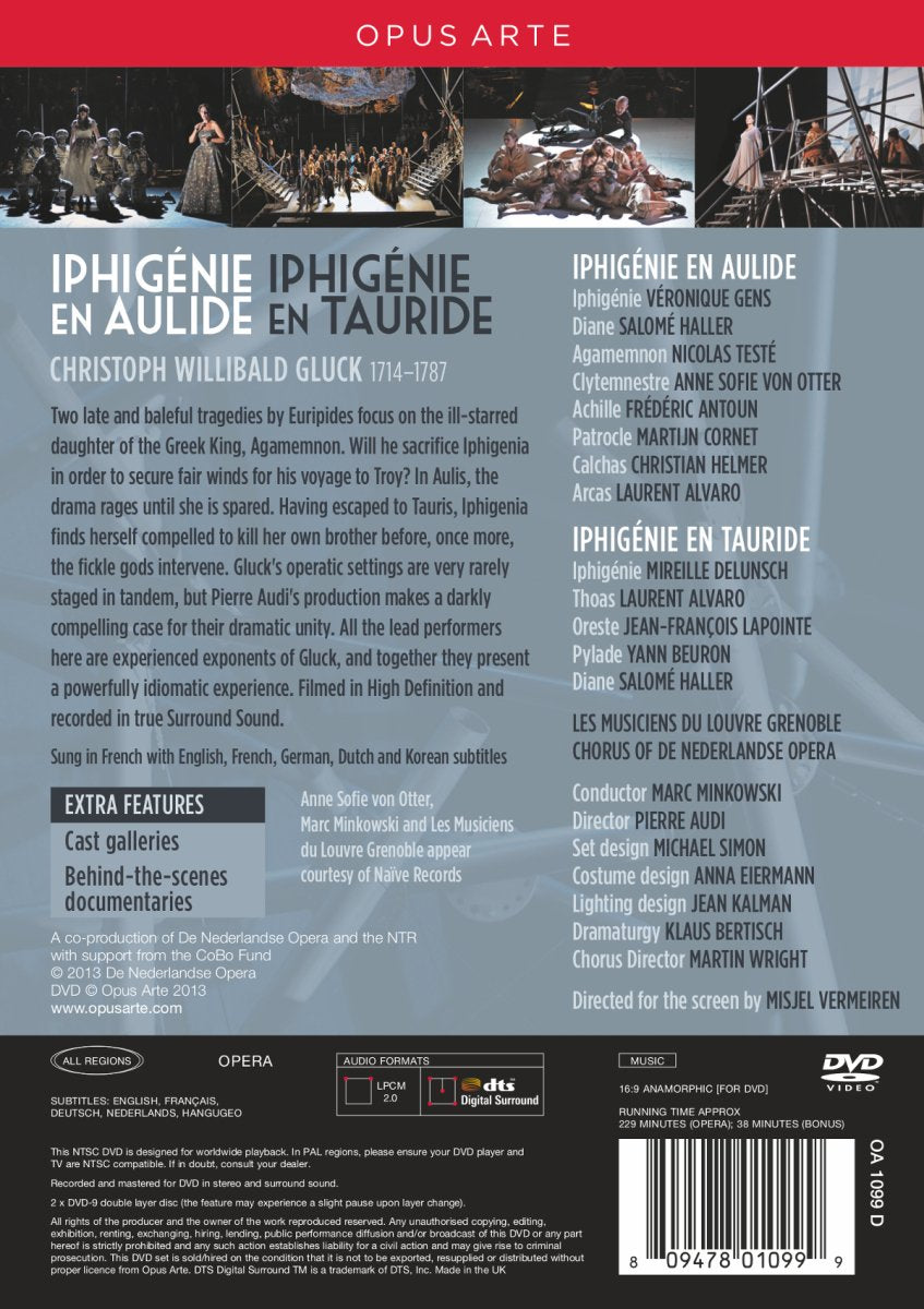 GLUCK: Iphigénie en Aulide & Tauride - von Otter, Minkowski, Les Musiciens (DVD)
