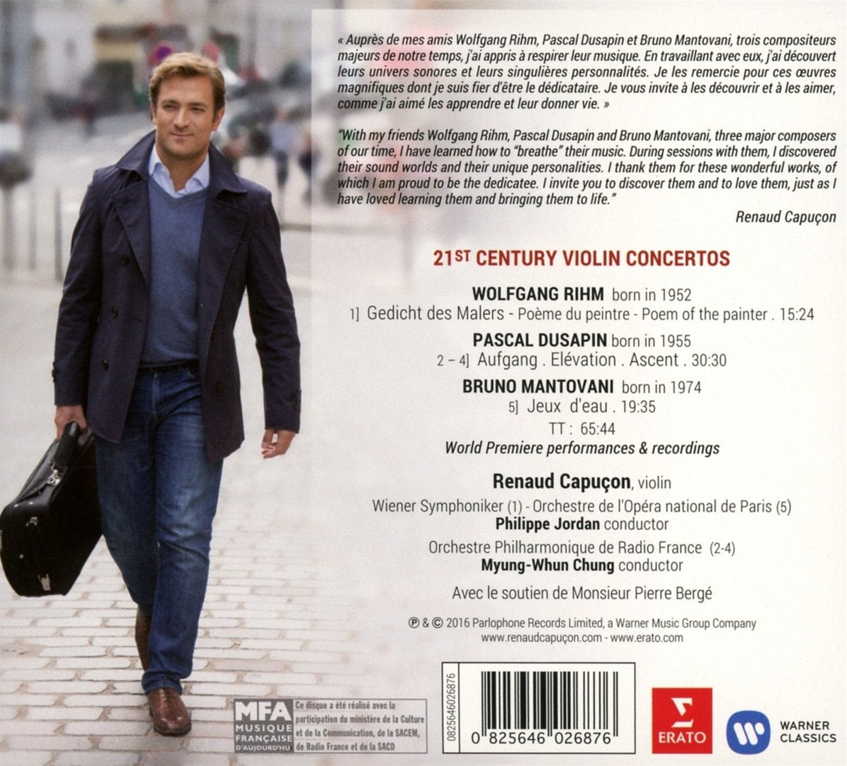 Rihm / Dusapin / Mantovani: Three Modern Concertos - Renaud Capucon