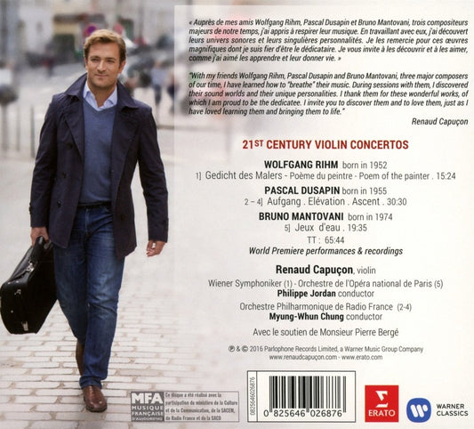 Rihm / Dusapin / Mantovani: Three Modern Concertos - Renaud Capucon